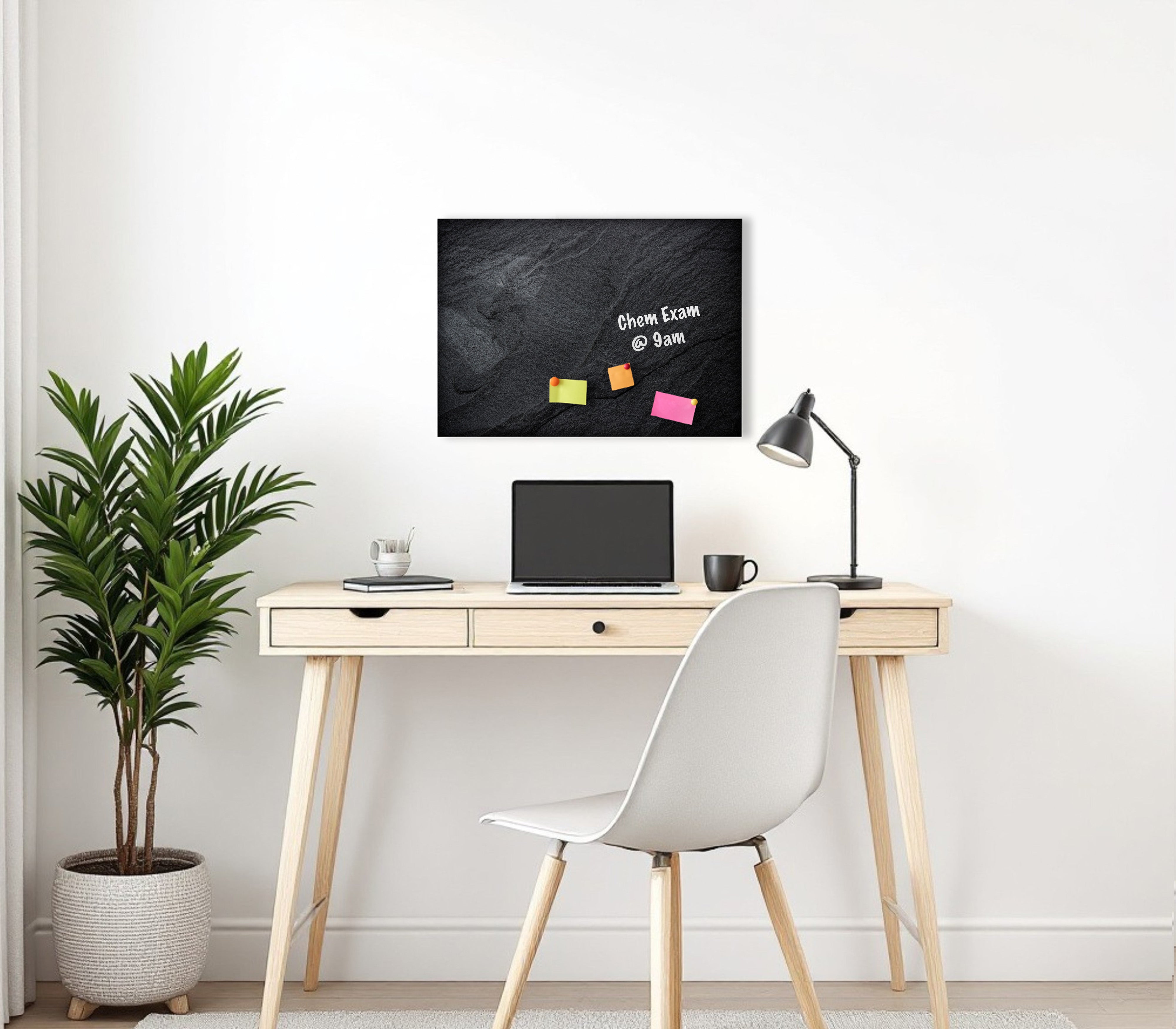 Black Slate Style XL 3-in-1 Magnetic Dry-Erase Board Dry-Erase Board