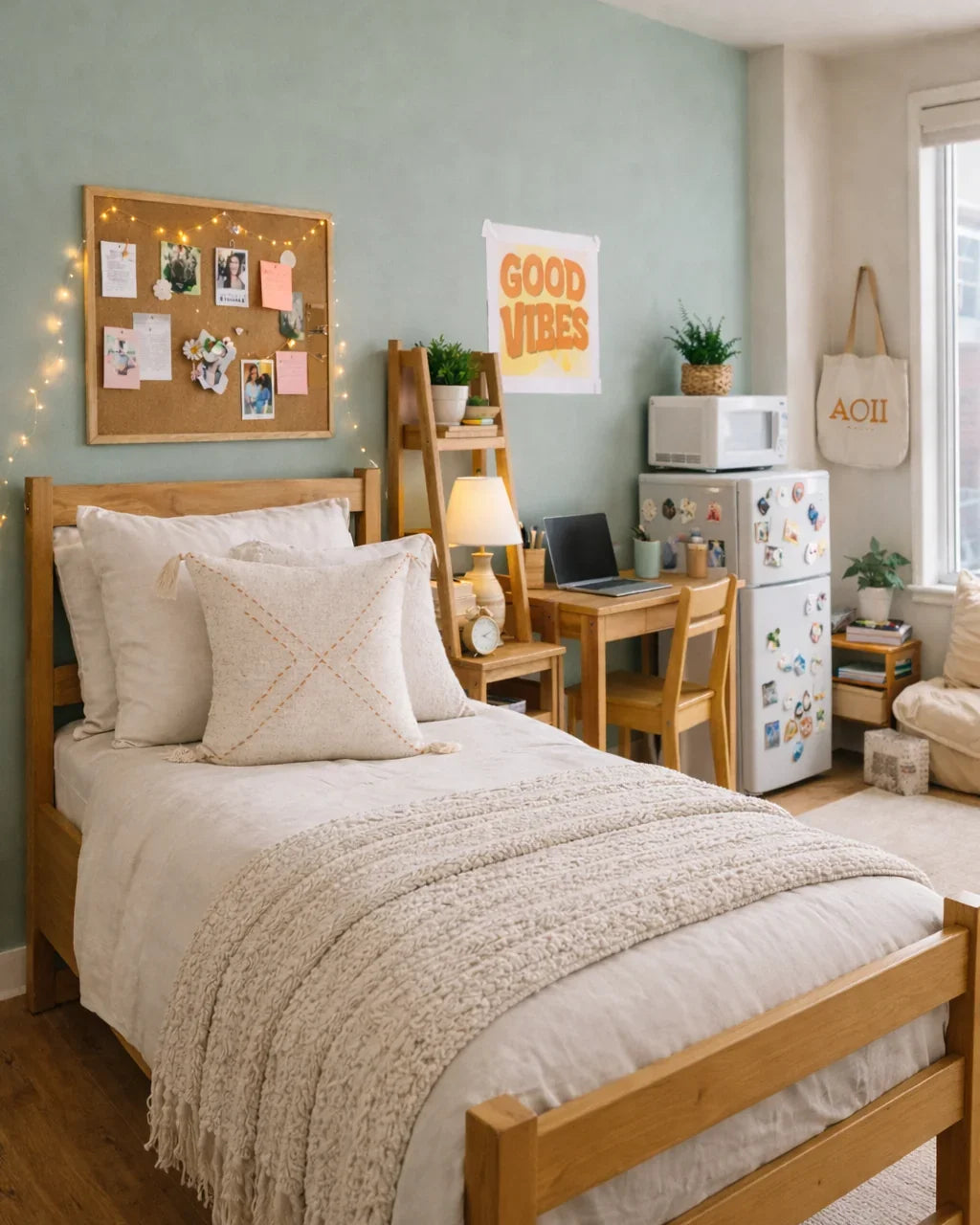 Ava Hand Stitched Cotton Pillows | Boho Dorm Decor