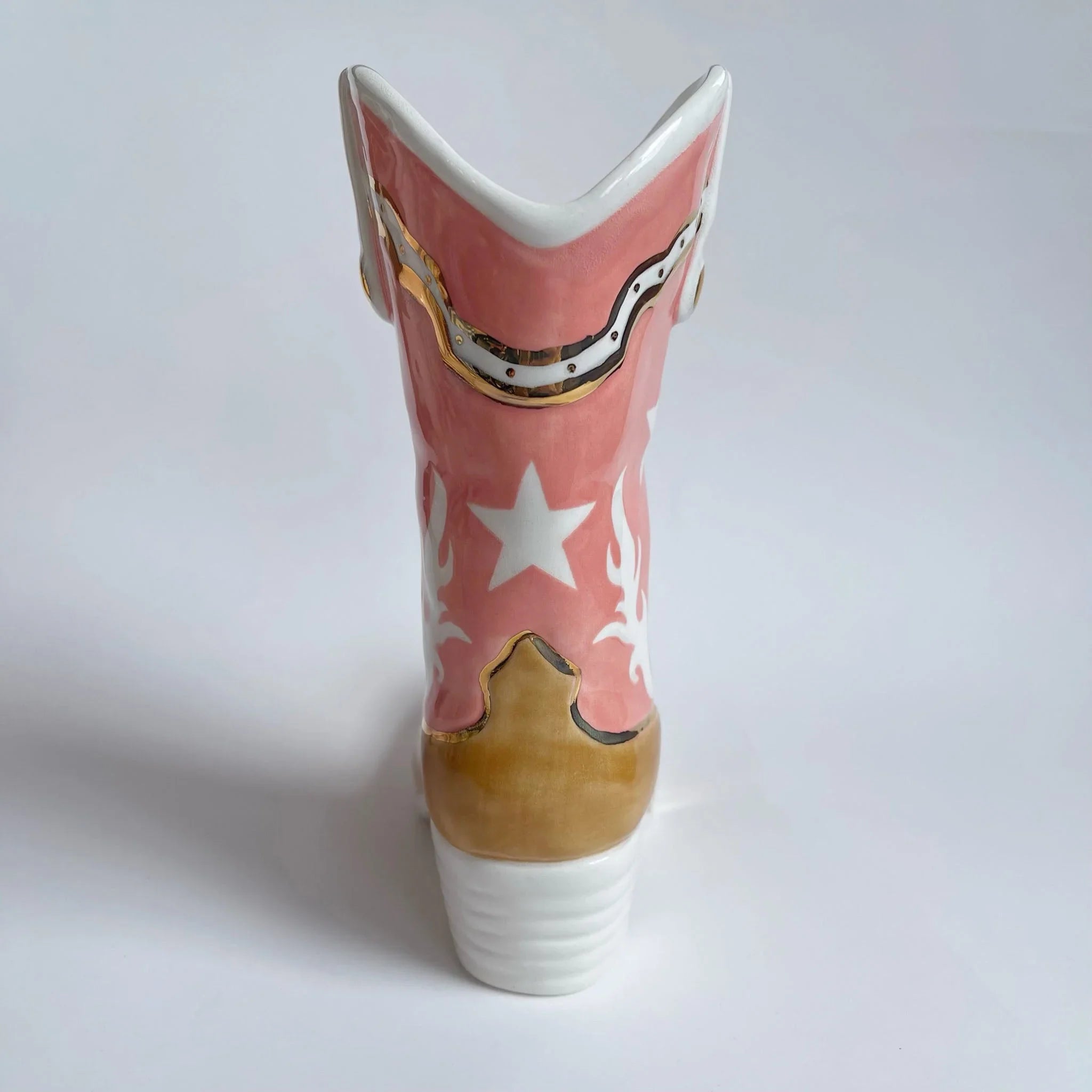 Western Cowboy Boot Vase - Two Tone | Dorm Decor | Accessories
