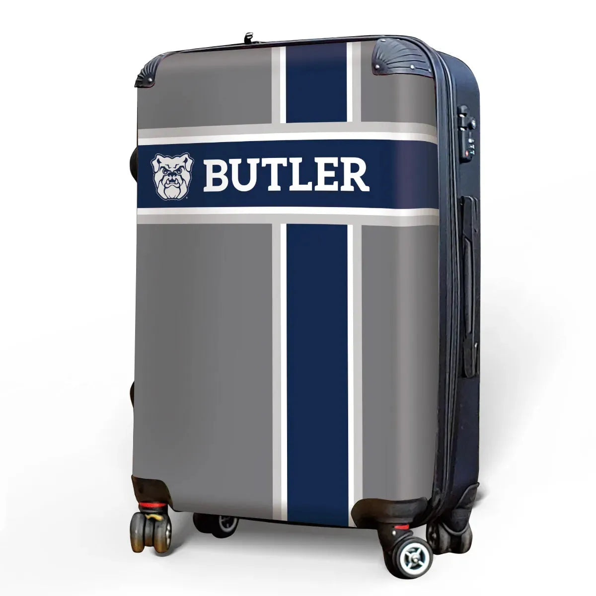 Butler University Carry-On Suitcase - Cross Stripe Suitcases