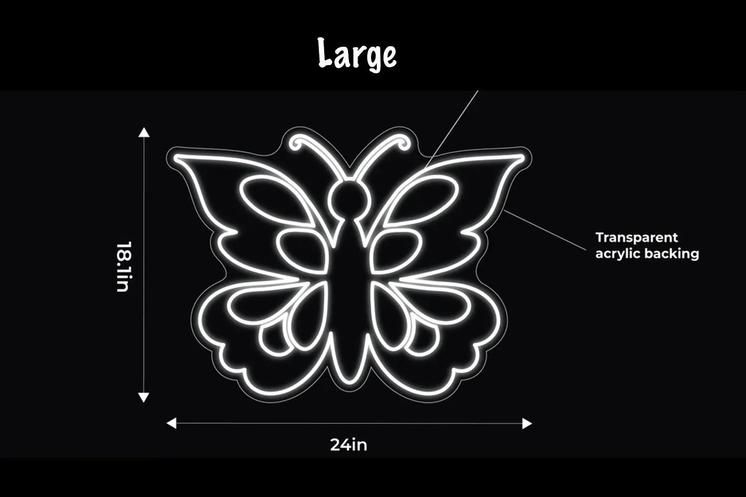 Butterfly LED Neon Sign w/ Dimmer Neon Signs
