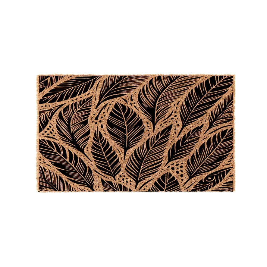 Feathers Coir Doormat | Custom Entryway Welcome Mat | Boho Dorm Decor