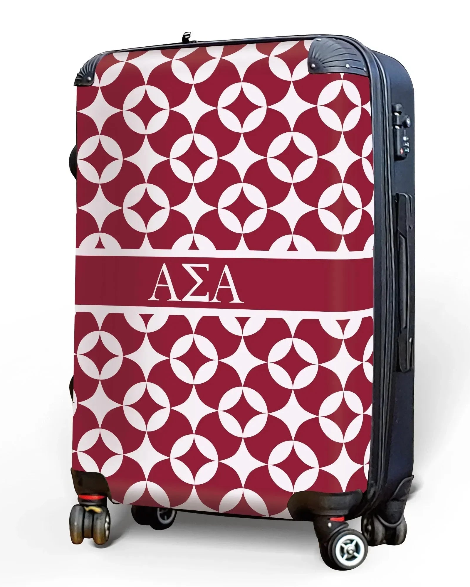 Alpha Sigma Alpha Carry-on Suitcase - Logomark Badgemark Pattern Suitcases