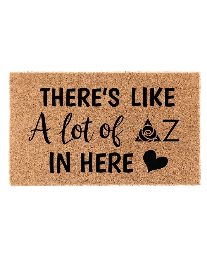 Delta Zeta Coir Doormat - A Lot of Door Mats