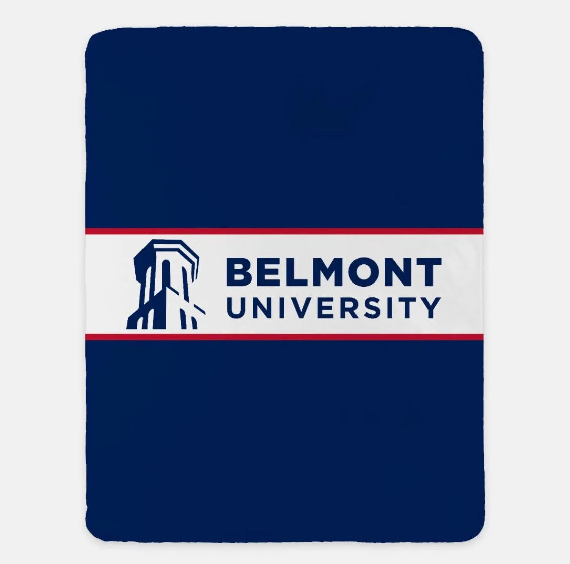 Belmont University XL 60x80 Sherpa Throw Blanket - Traditional Throw Blankets