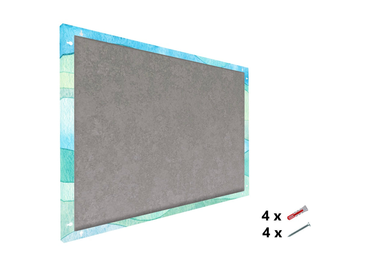 Abstract Blue Wave XL 3-in-1 Magnetic Dry-Erase Board Dry-Erase Board