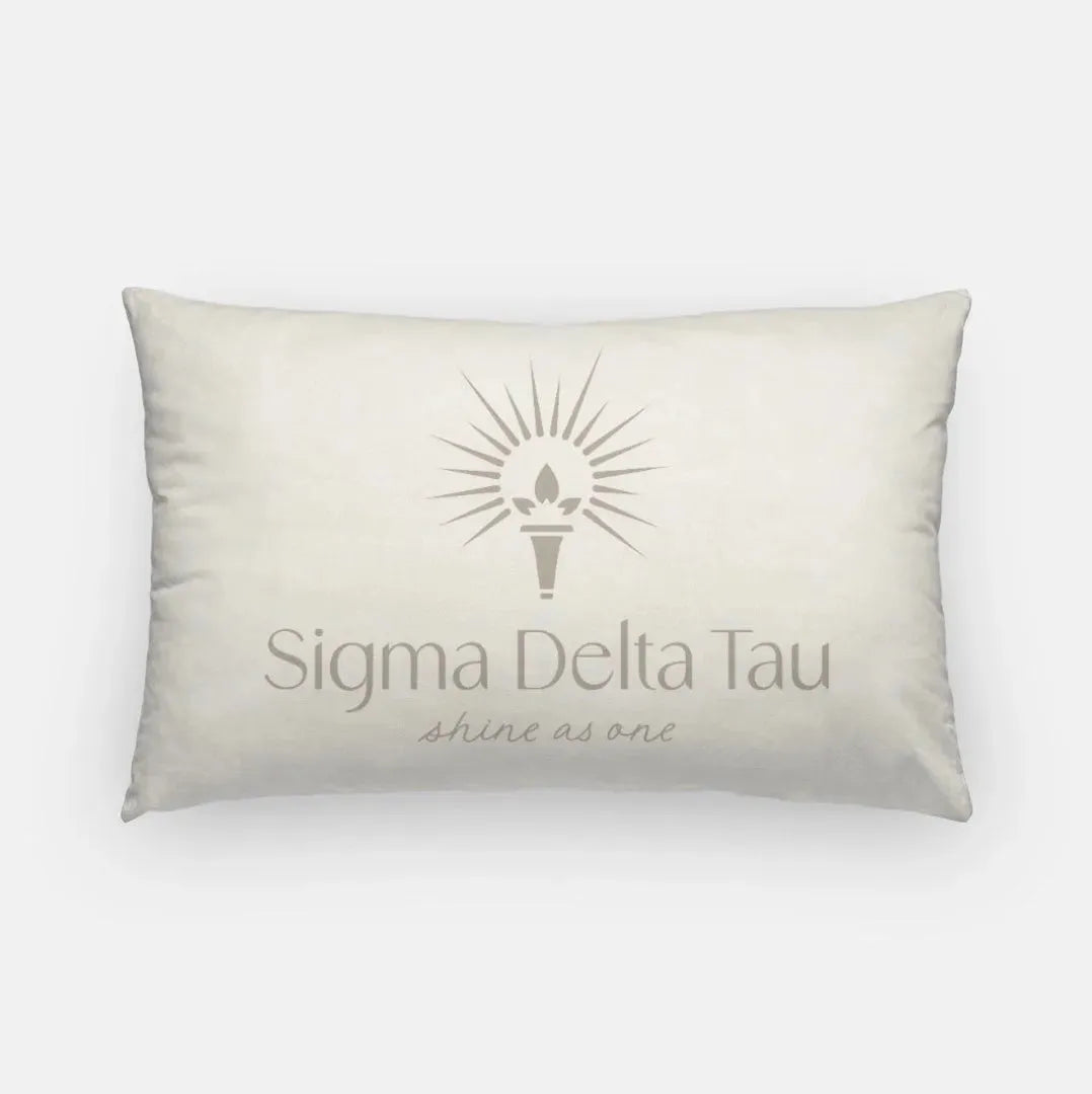 Sigma Delta Tau Lumbar Pillow Cover Cream Pillow Covers