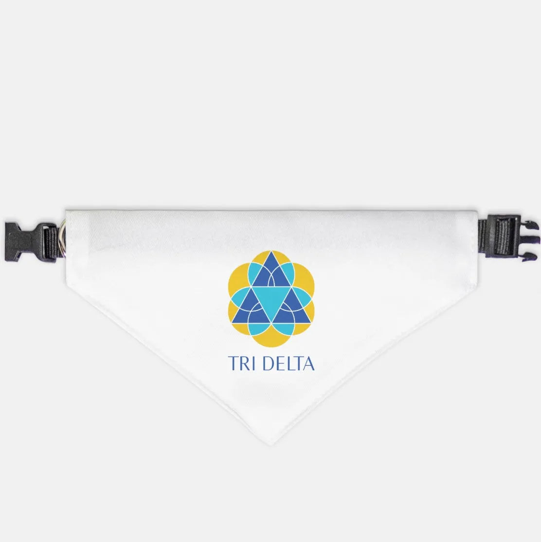 Tri Delta Pet Bandana White Pet Bandanas