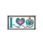 Zeta Tau Alpha 12x24 Wood Framed Sign - "I Heart" Weathered Gray Wall Art & Signs
