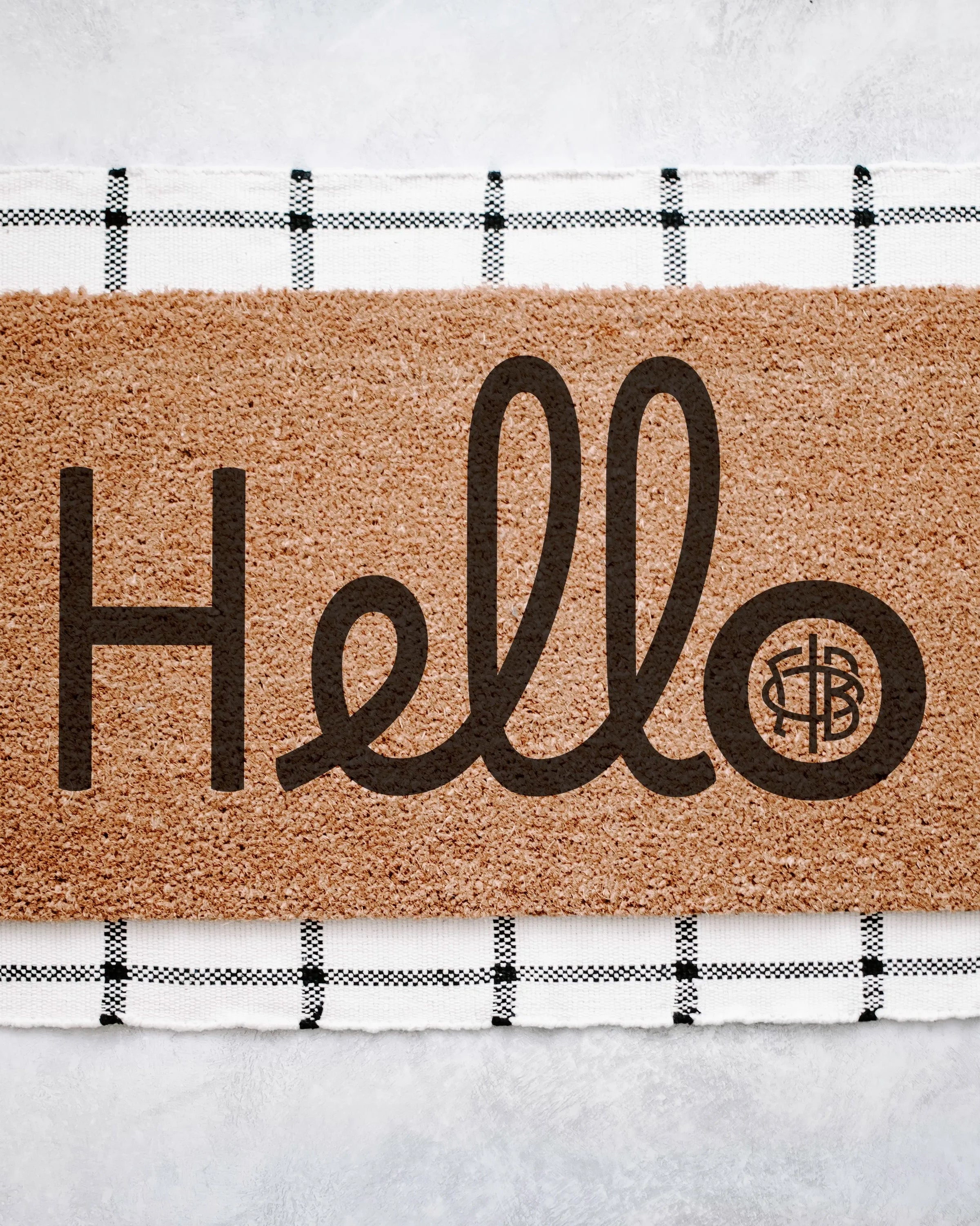 Gamma Phi Beta GPhiB Coir Doormat - Hello Door Mats