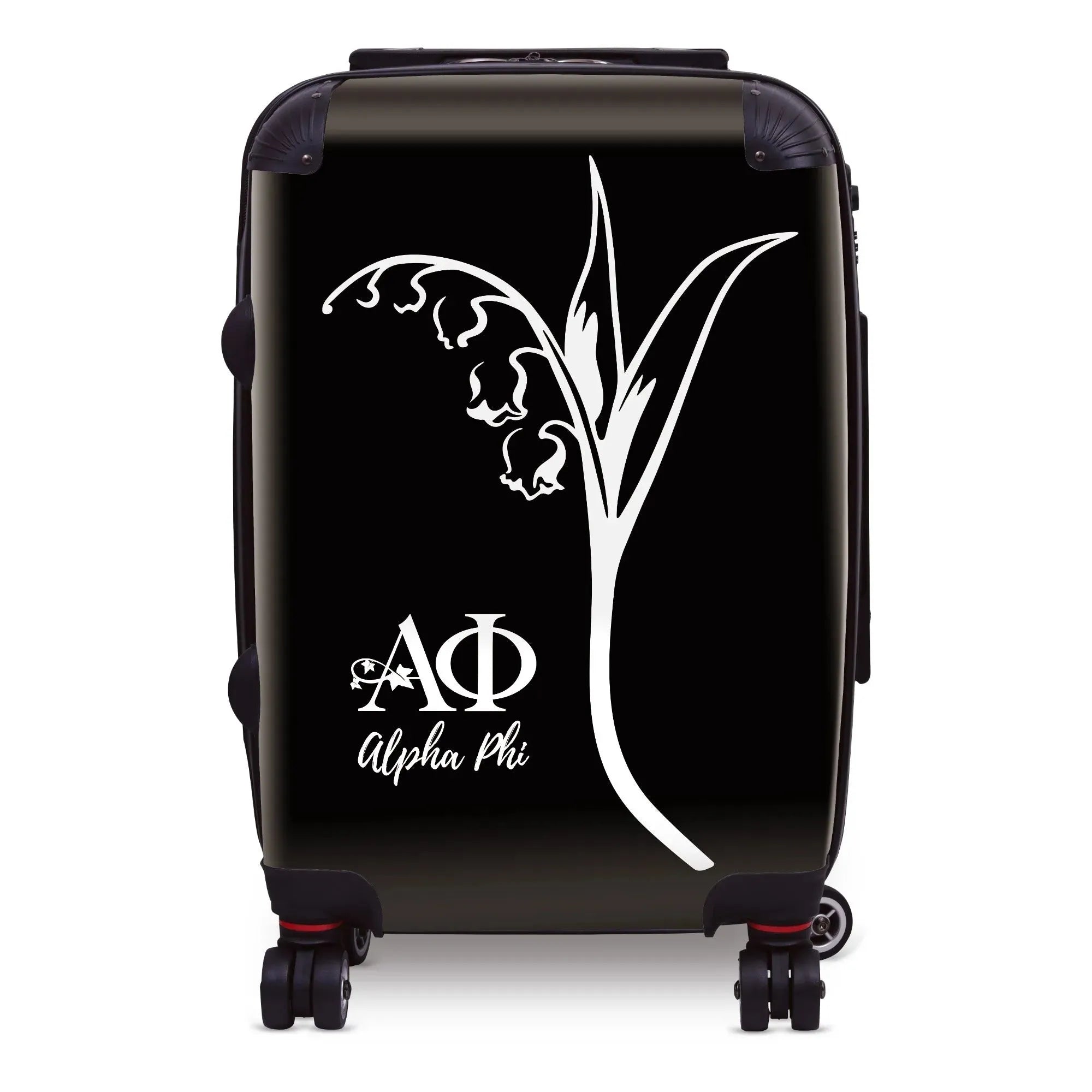 Alpha Phi Carry-on Suitcase - Modern Lily of the Valley Suitcases