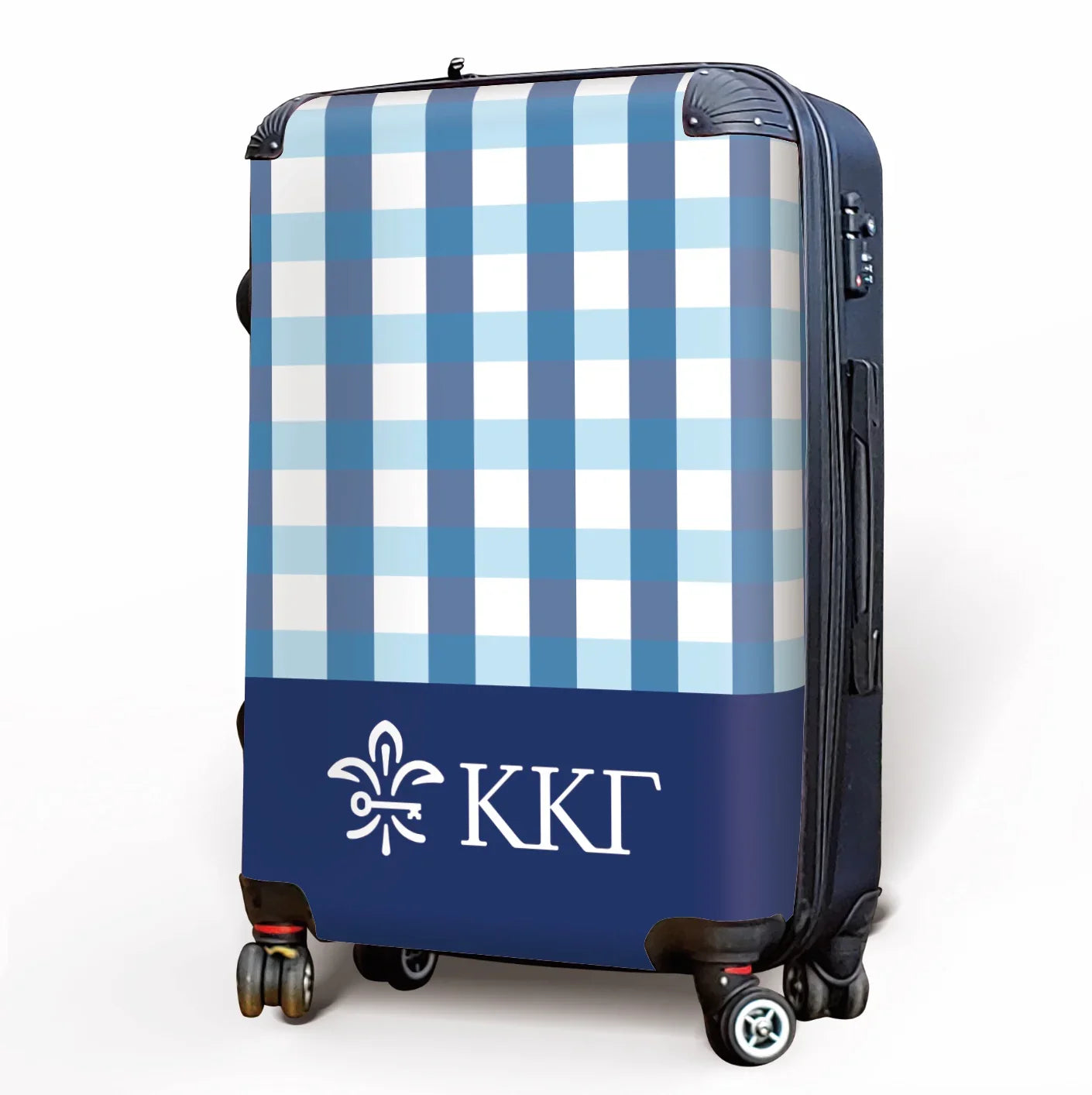 Kappa Kappa Gamma Carry-on Suitcase - Gingham Suitcases