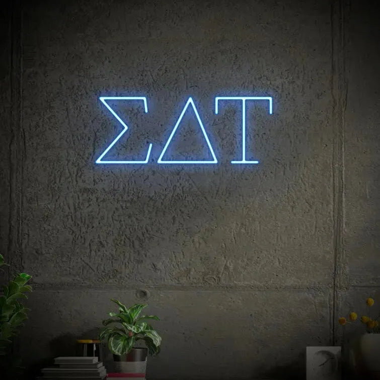 Sigma Delta Tau LED Neon Sign w/ Dimmer Medium Neon Signs