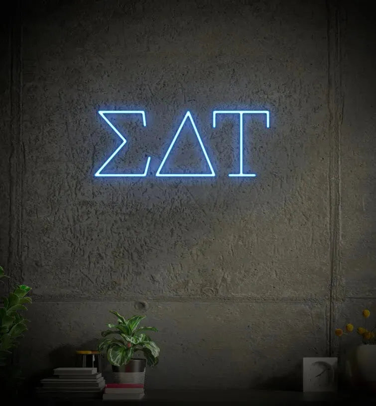 Sigma Delta Tau LED Neon Sign w/ Dimmer Medium Neon Signs