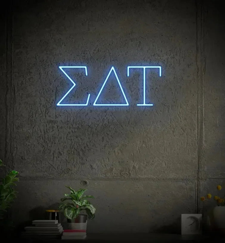 Sigma Delta Tau LED Neon Sign w/ Dimmer Medium Neon Signs