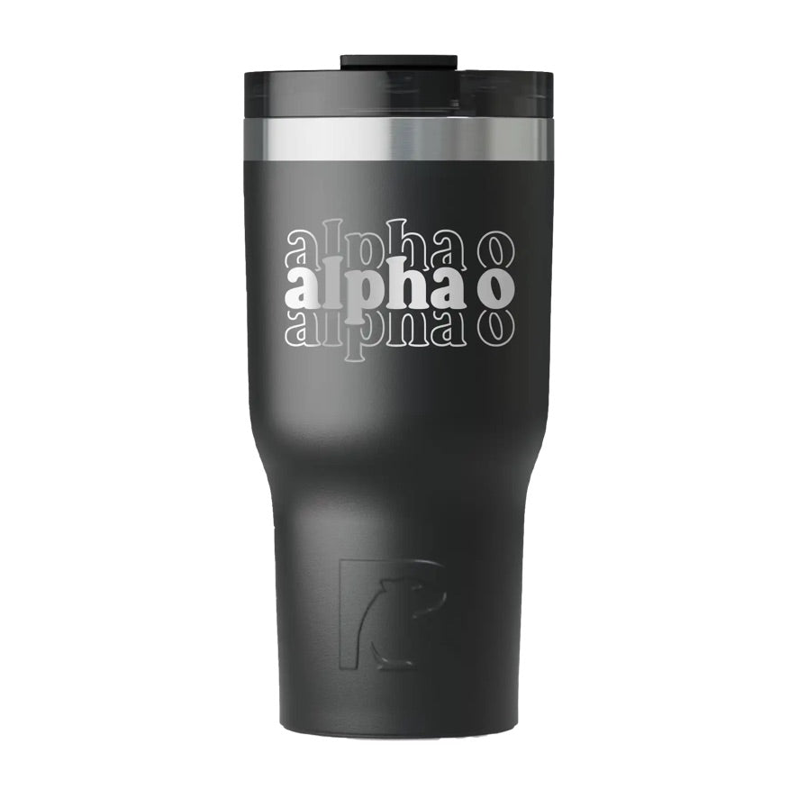 Alpha O RTIC 20 oz Essential Ceramic Lined Tumbler - Stacked Letters