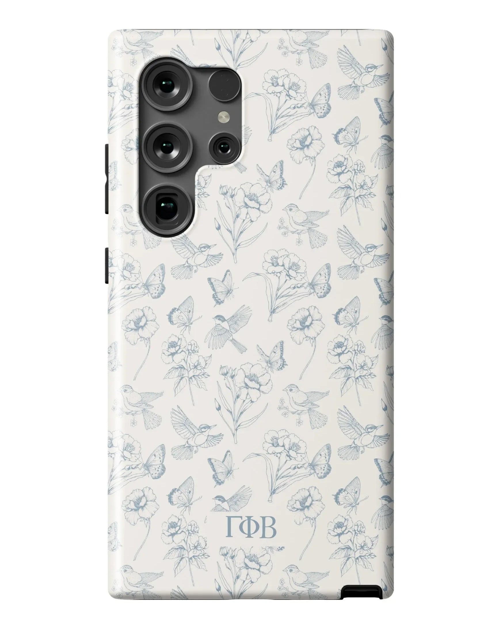 Gamma Phi Beta Samsung Galaxy 24, 23 Mobile Phone Case - Vintage Floral Matte Mobile Phone Cases