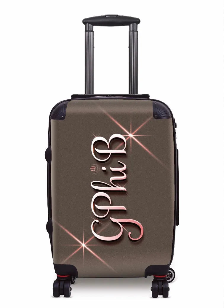 Gamma Phi Beta Carry-on Suitcase - Blush Chrome Suitcases