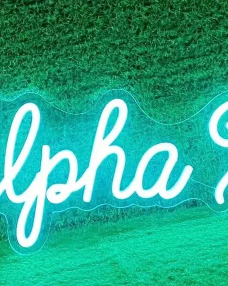 Alpha Xi LED Neon Script Sign w/ Dimmer Neon Signs