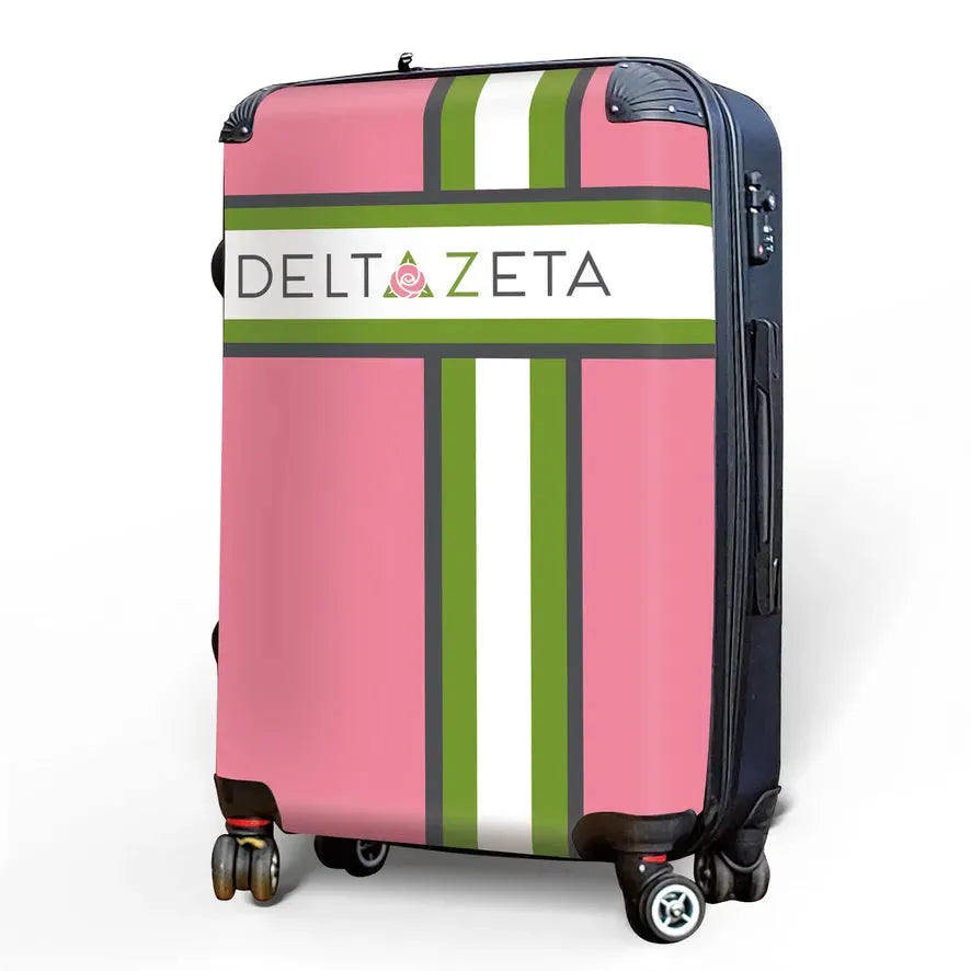 Delta Zeta Carry-on Suitcase - Cross Stripe Suitcases