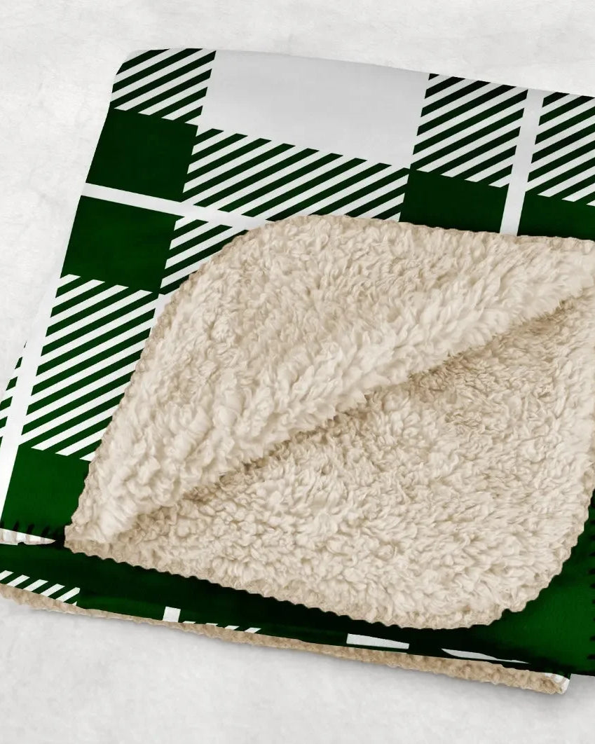 Pennridge Women's Soccer XL 60x80 Sherpa Blanket - Plaid Throw Blankets