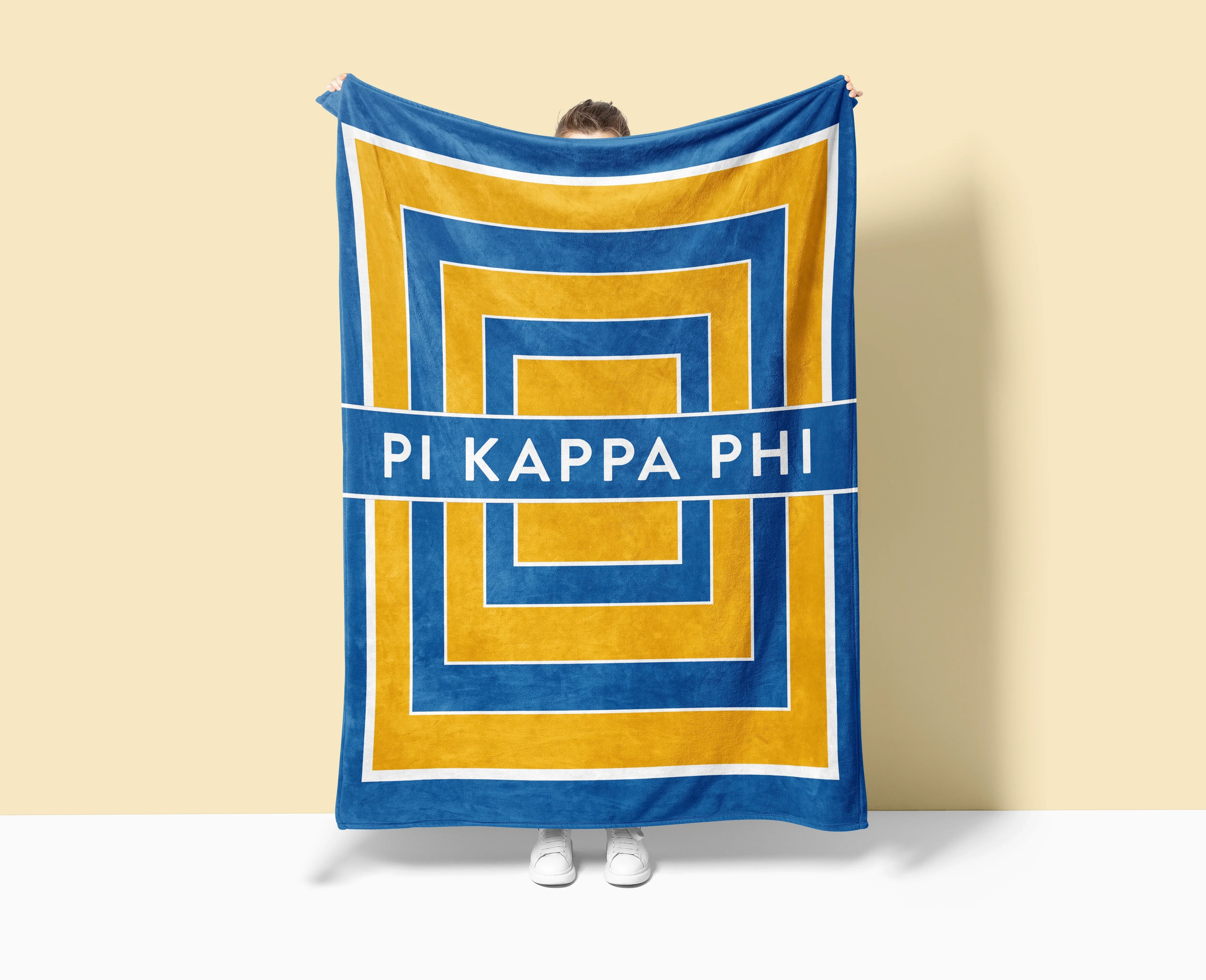 Pi Kappa Phi XL 60x80 Sherpa Blanket - Geo | Custom Fraternity Gifts