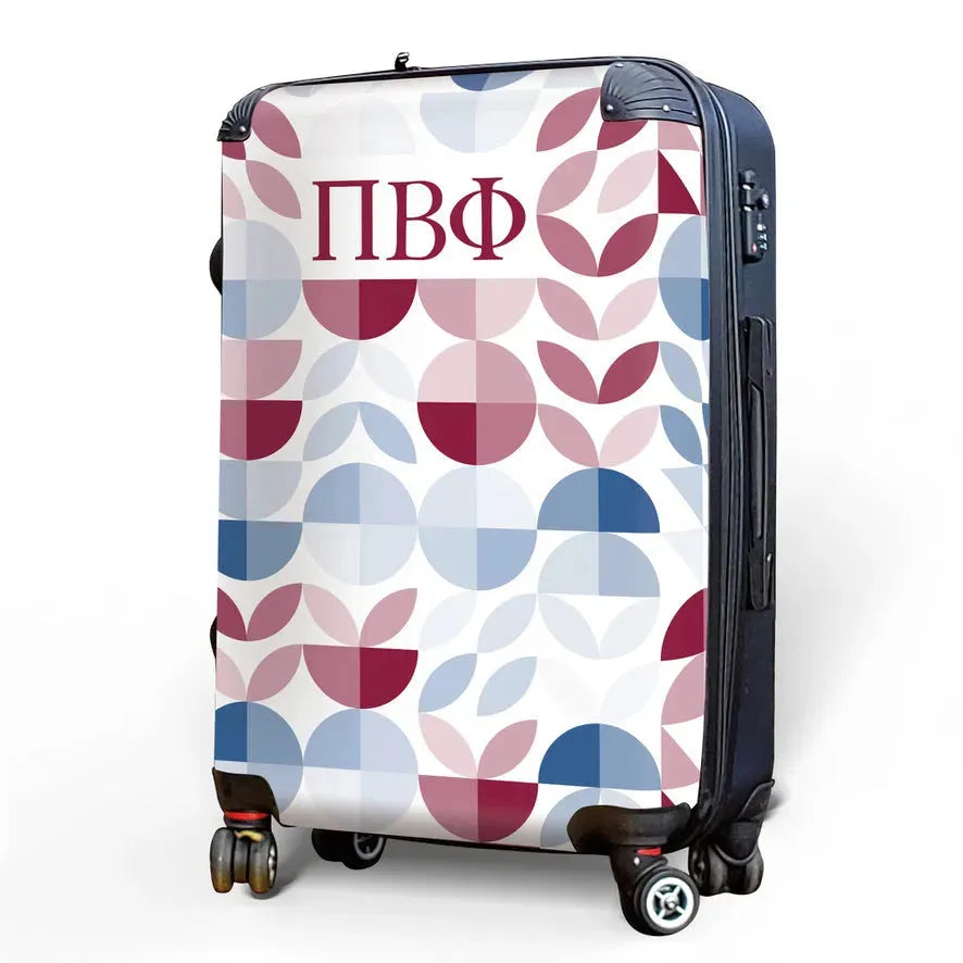 Pi Beta Phi Carry-on Suitcase - Geo Petals Suitcases