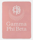Gamma Phi Beta XL 60x80 Traditional Sherpa Throw Blanket Blush Throw Blankets
