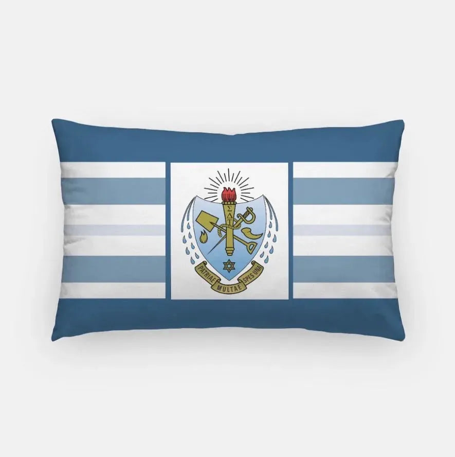 Sigma Delta Tau Lumbar Throw Pillow Cover - Crest & Stripes Pillow Covers