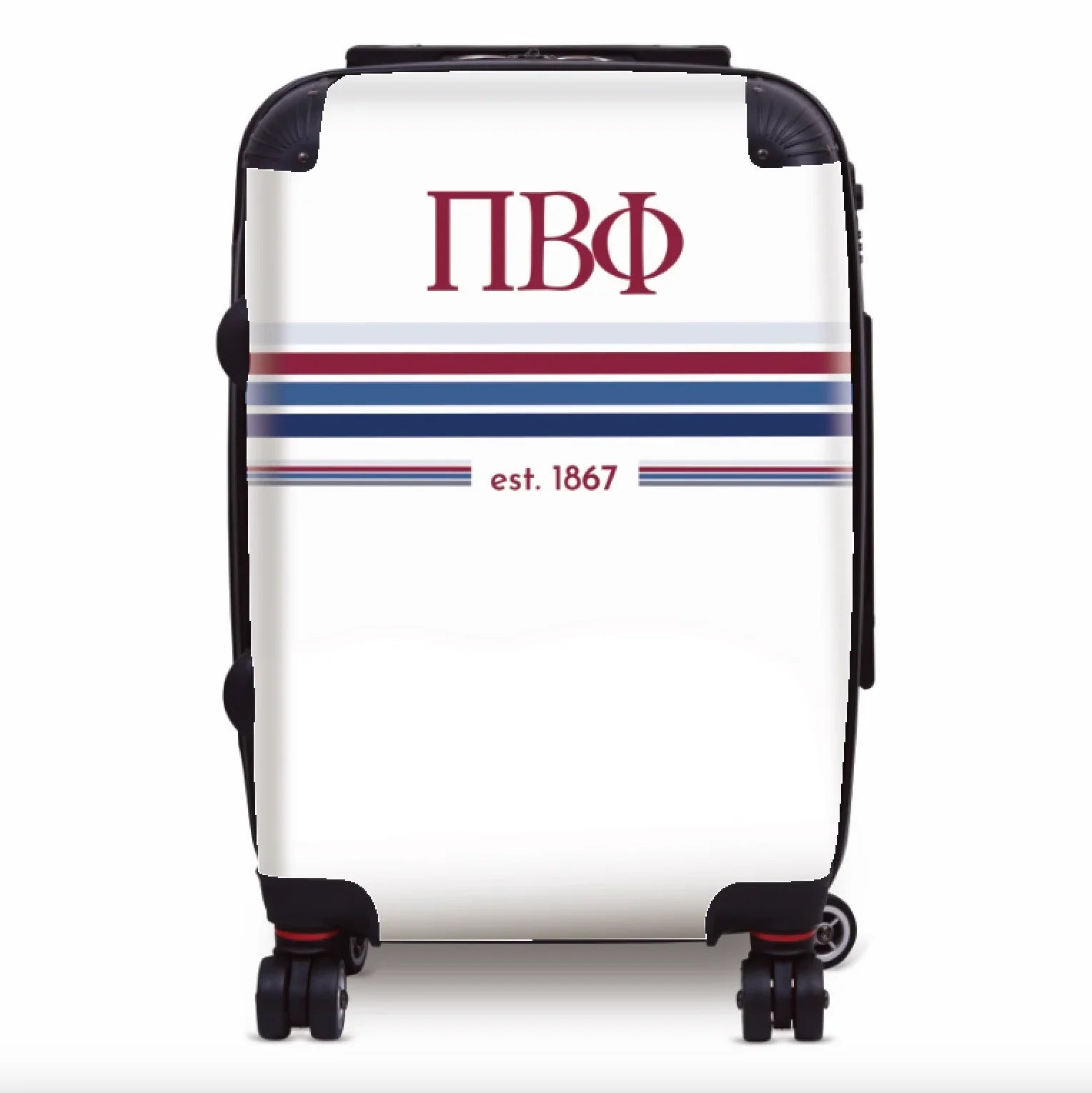 Pi Beta Phi Carry-on Suitcase - Preppy Stripes Suitcases