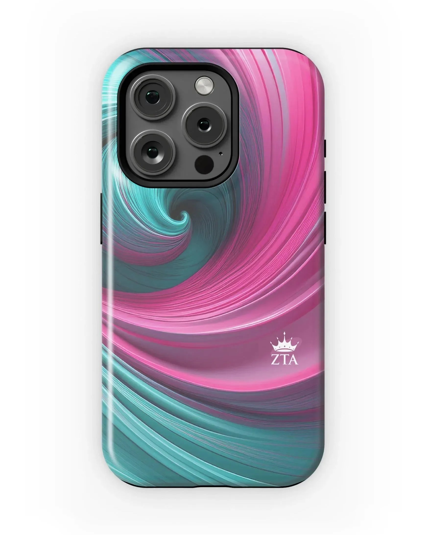 Zeta Tau Alpha iPhone 15, 14, 13 Mobile Phone Case - Swirl Matte Mobile Phone Cases