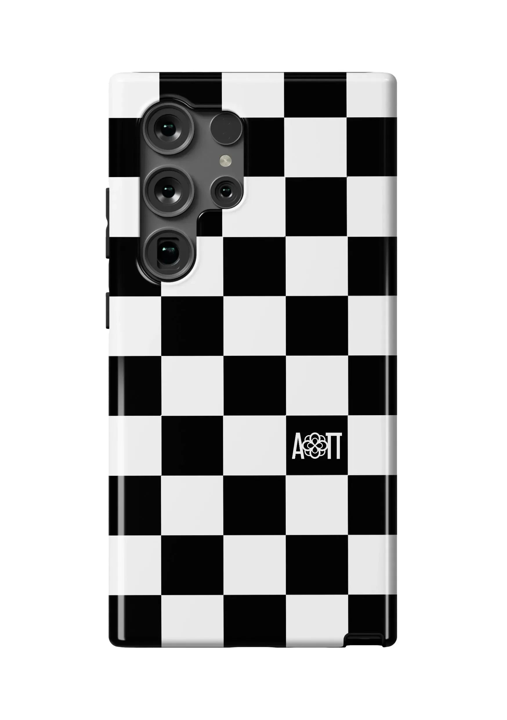 Alpha Omicron Pi Samsung Mobile Phone Case - Black Check