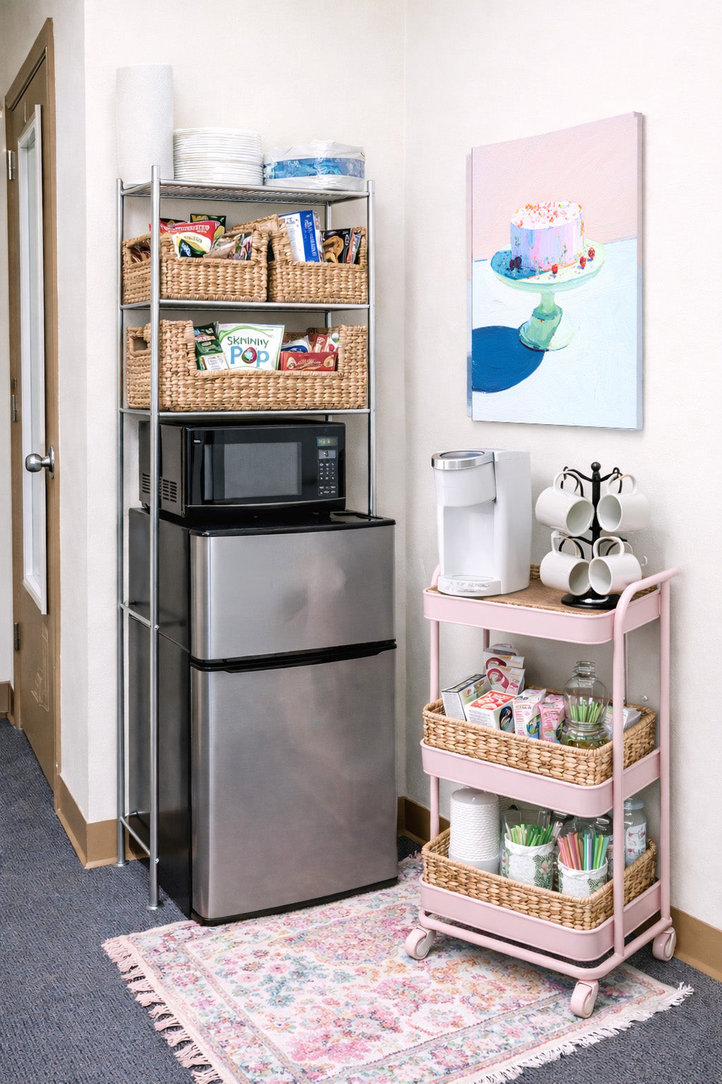 Cake Study II Print | Pink & Blue Dorm Decor | Wall Art