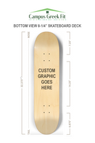 University of Tampa Skateboard Deck - Rings Skateboard