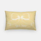Personalized Bow Lumbar Pillow Cover Yellow Pillow Covers