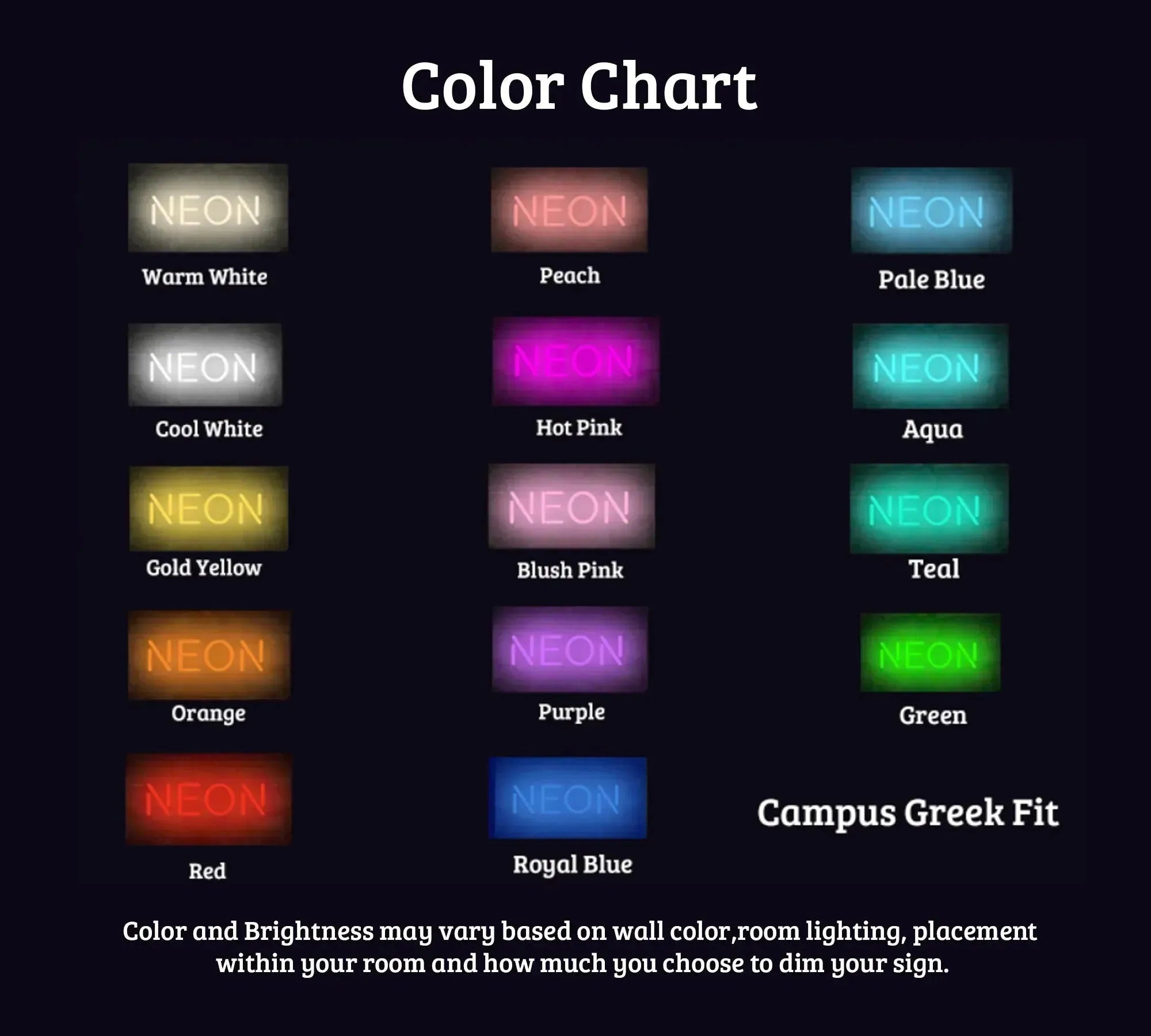 GPhiB LED Neon Script Sign w/ Dimmer Neon Signs