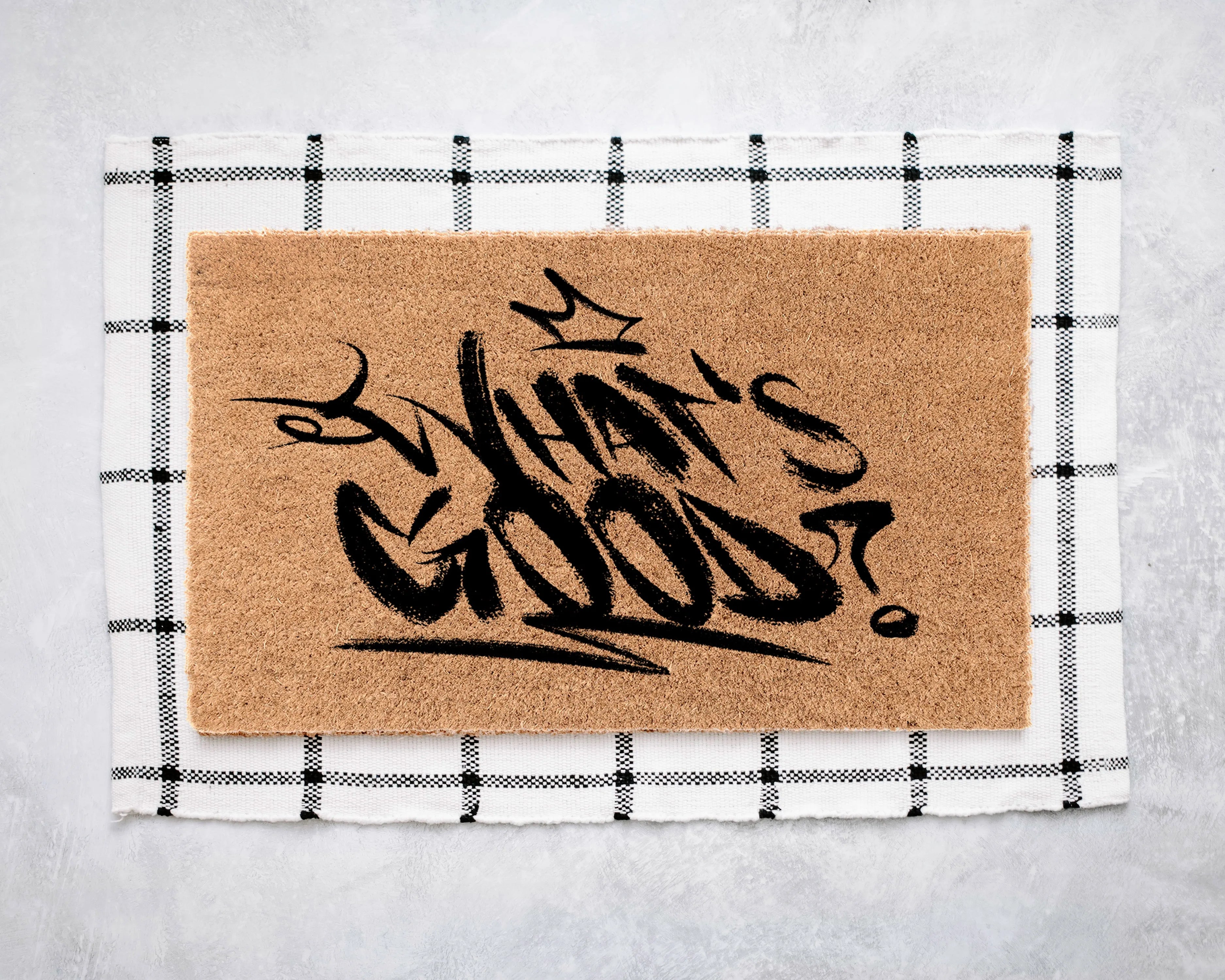 What's Good Graffiti Coir Doormat Door Mats
