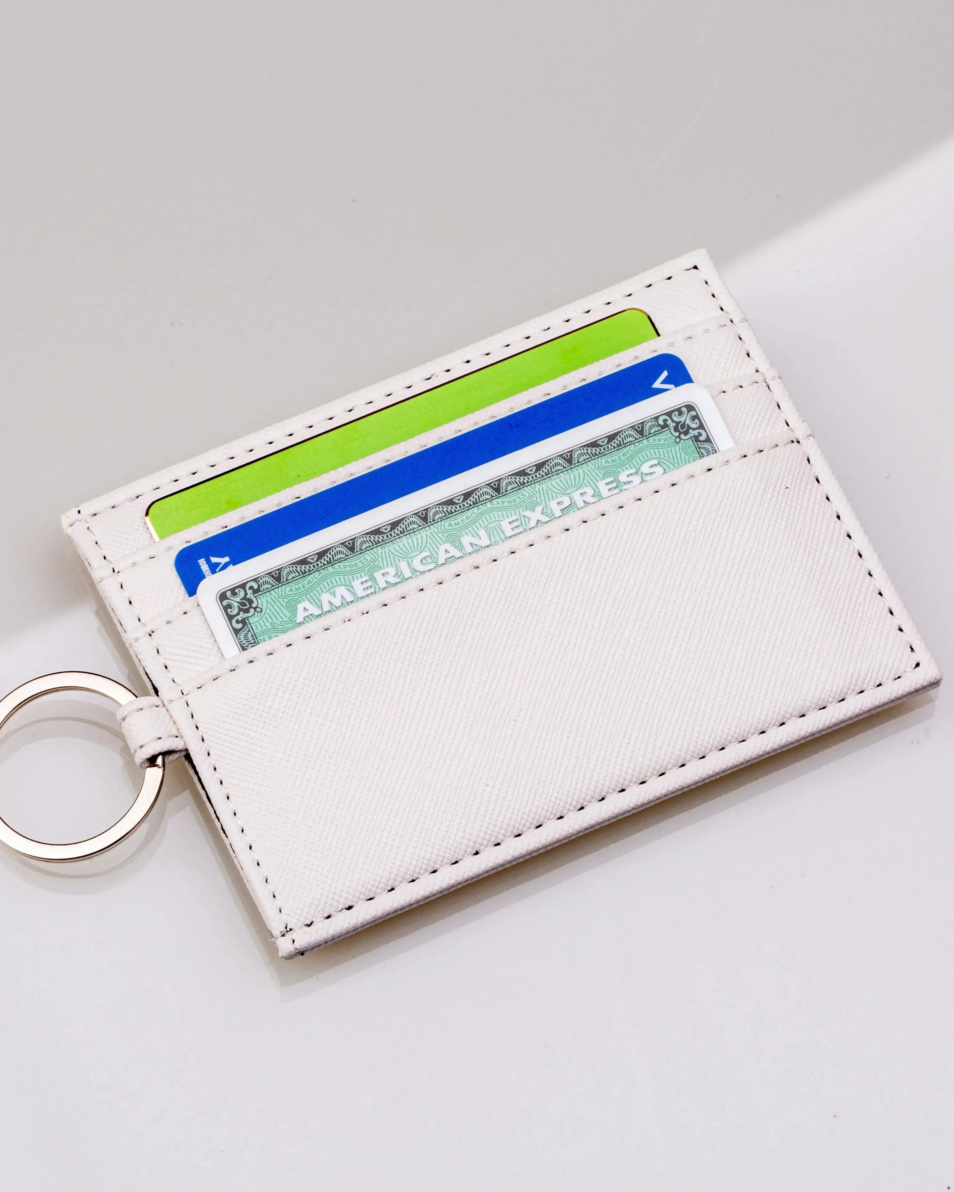 PHS Women's Soccer Vegan Saffiano Leather Keychain Cardholder - Ram Travel Wallet
