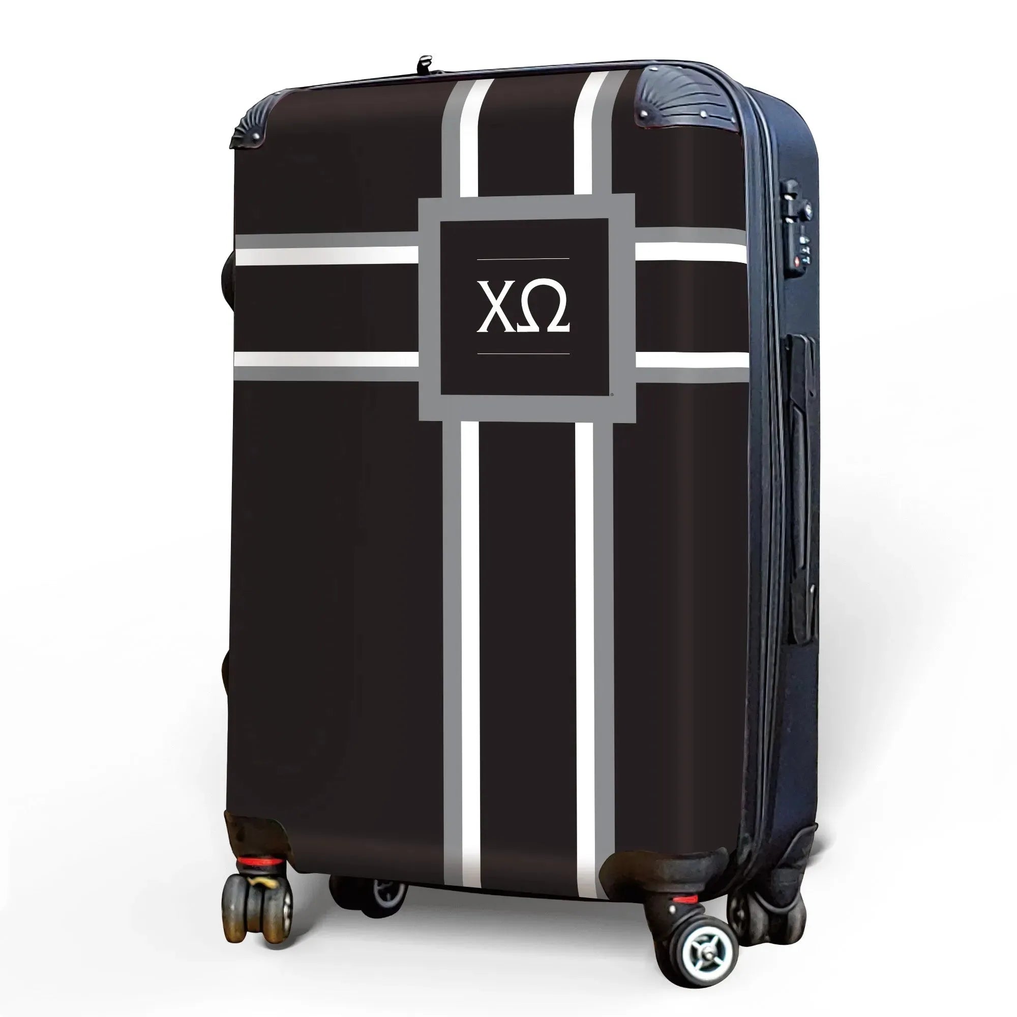 Chi Omega Carry-on Suitcase - Cross Stripes Suitcases
