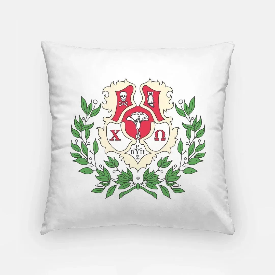 Chi Omega 18" Coat of Arms Throw Pillow Cover Pillow Covers