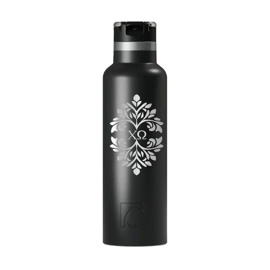 Chi Omega RTIC 20 oz Journey Ceramic Lined Water Bottle - Ornamental