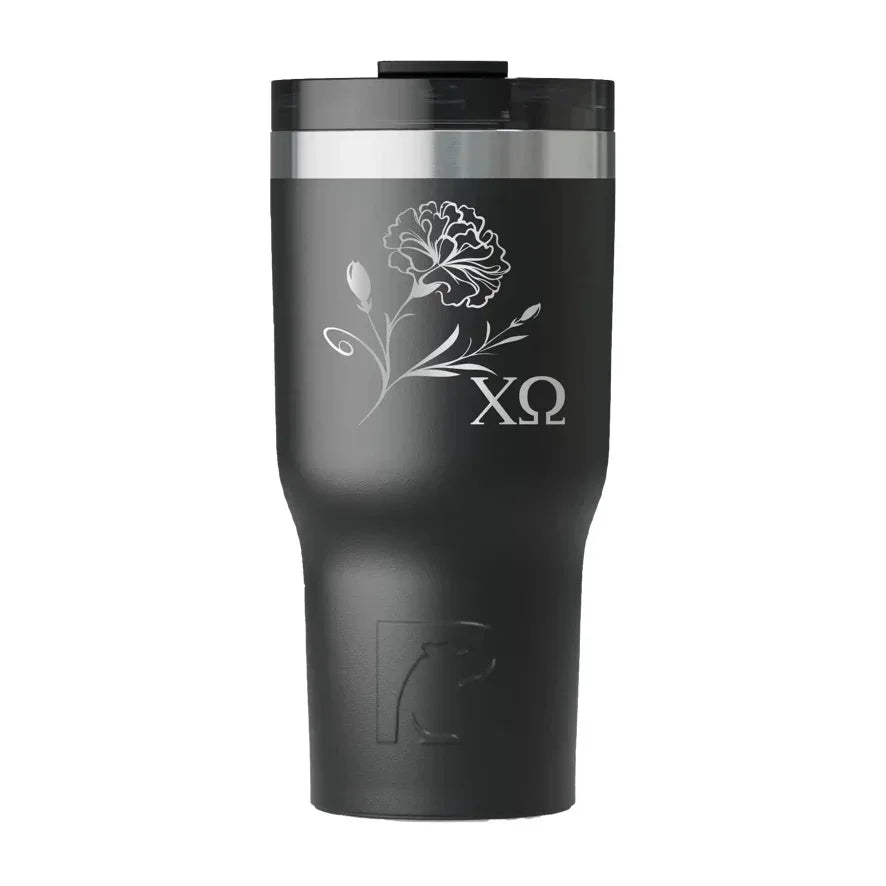 Chi Omega RTIC 20 oz Essential Ceramic Lined Tumbler - Carnation