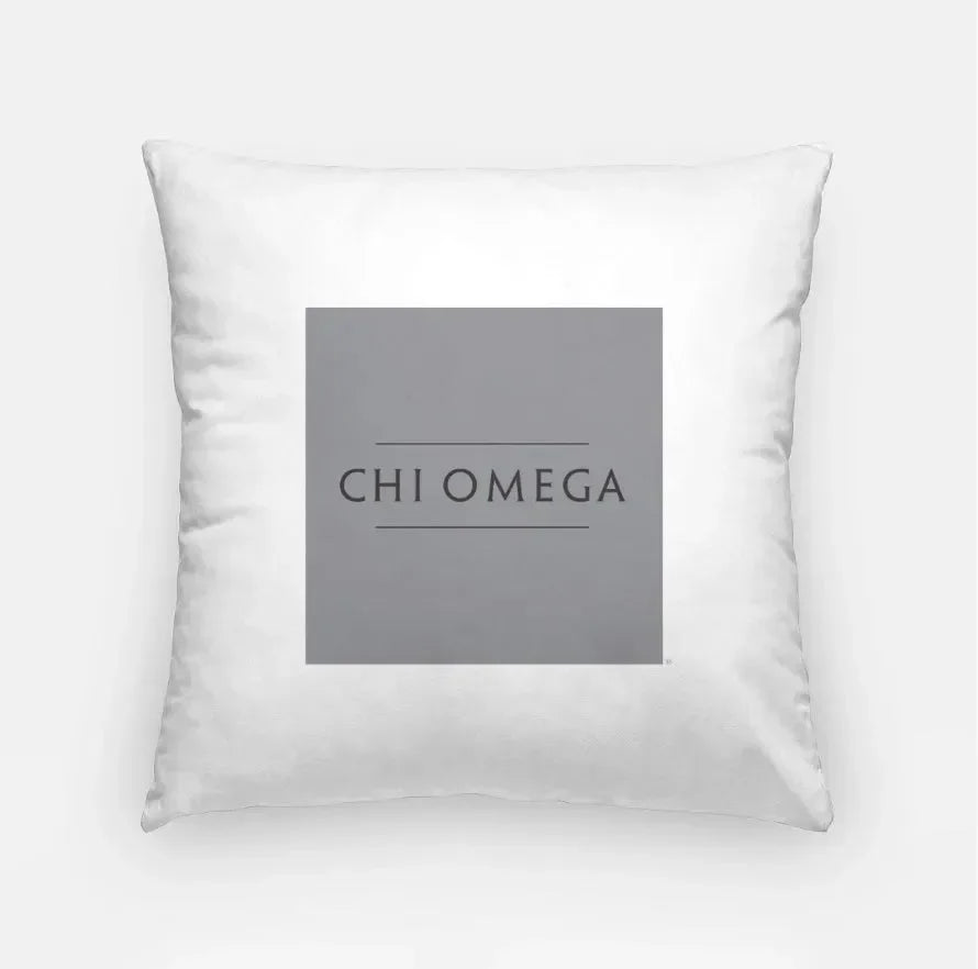 Chi Omega Traditional 18" Throw Pillow Cover White Chi Omega Pillow Covers