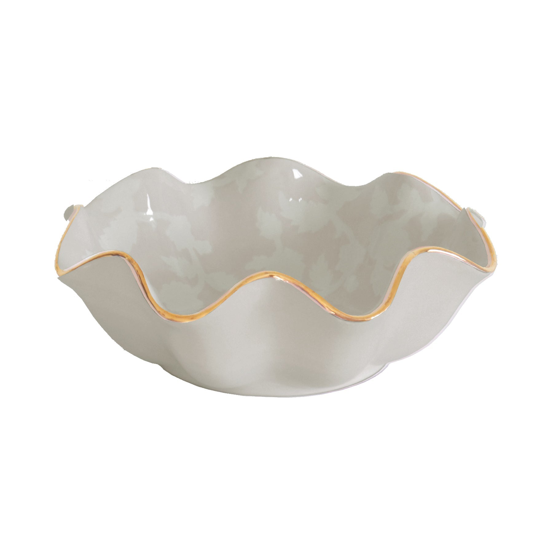 Chinoiserie Dreams Scalloped Bowls with Gold Accent