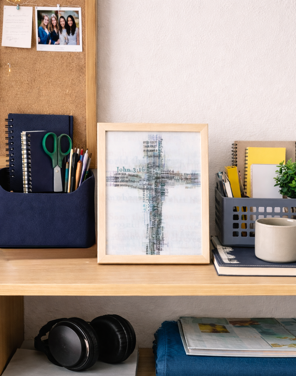 John 3:16 Cross Art Print: God So Loved The World | Religious Art