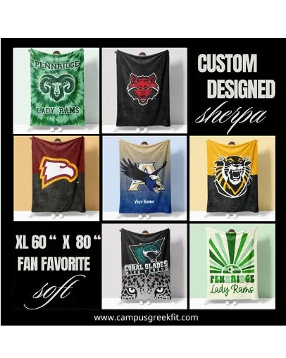 Custom Spirit Fundraiser Blankets | Youth Team Fundraising - Campus Greek Fit