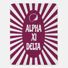 Alpha Xi Delta XL 60x80 Sherpa Throw Blanket - Starburst | AXiD Gifts
