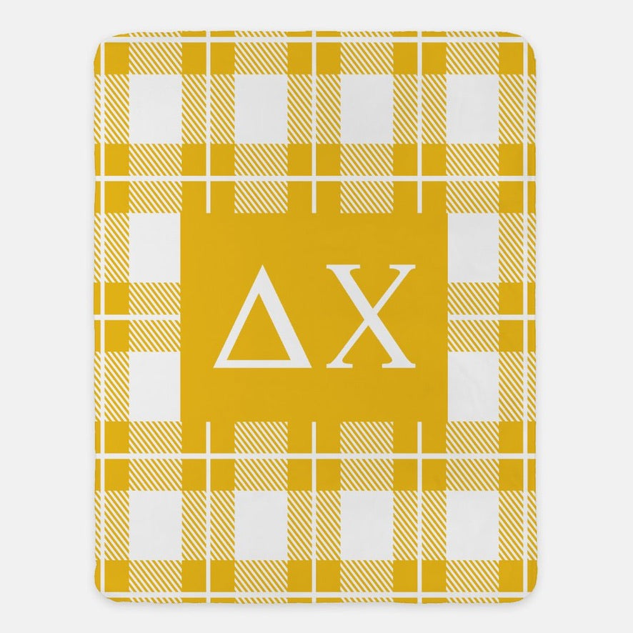 Delta Chi XL 60x80 Blanket - Plaid | D-Chi Fraternity Merch | Gifts