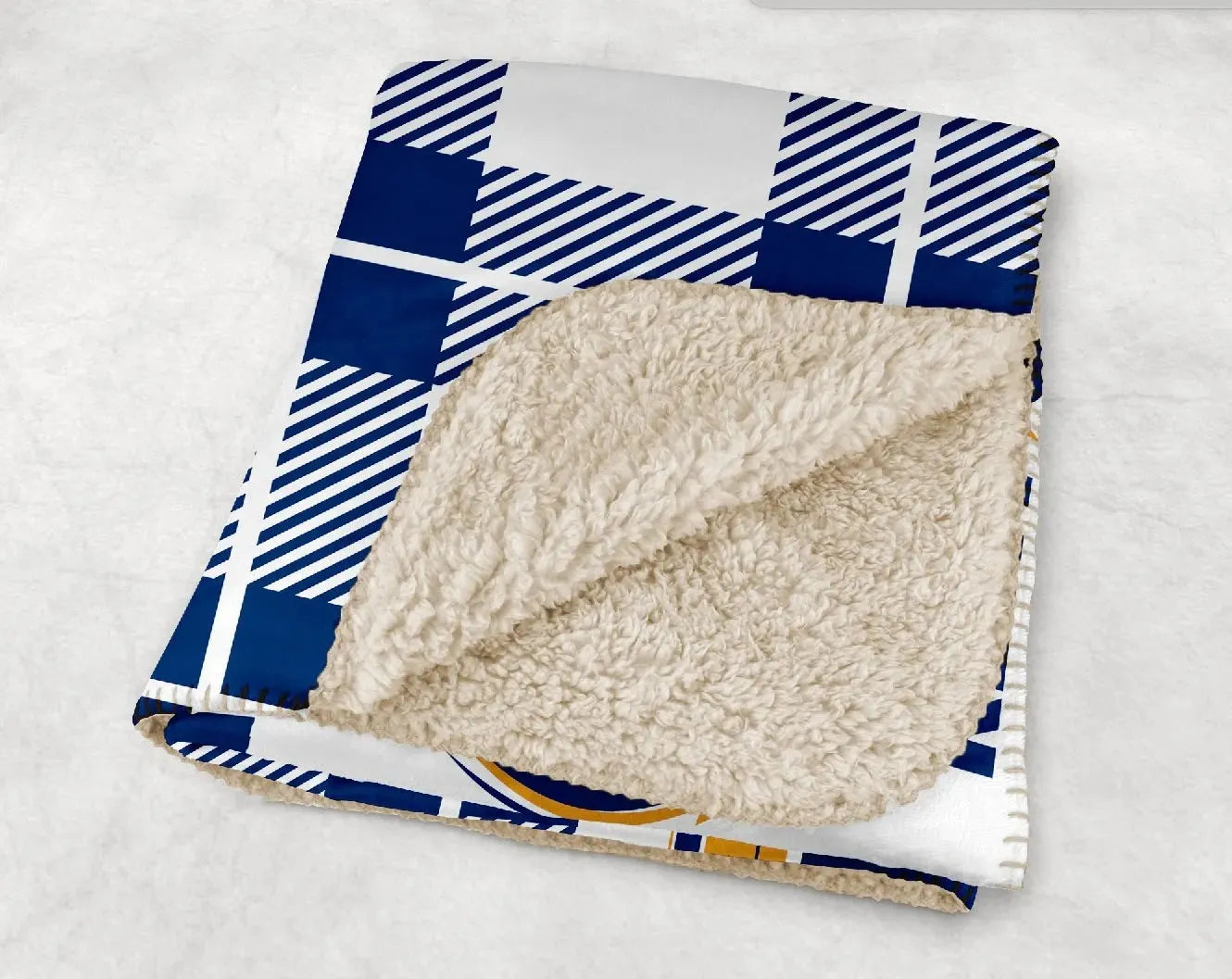 Kent State University XL 60x80 Sherpa Throw Blanket - Plaid Throw Blankets