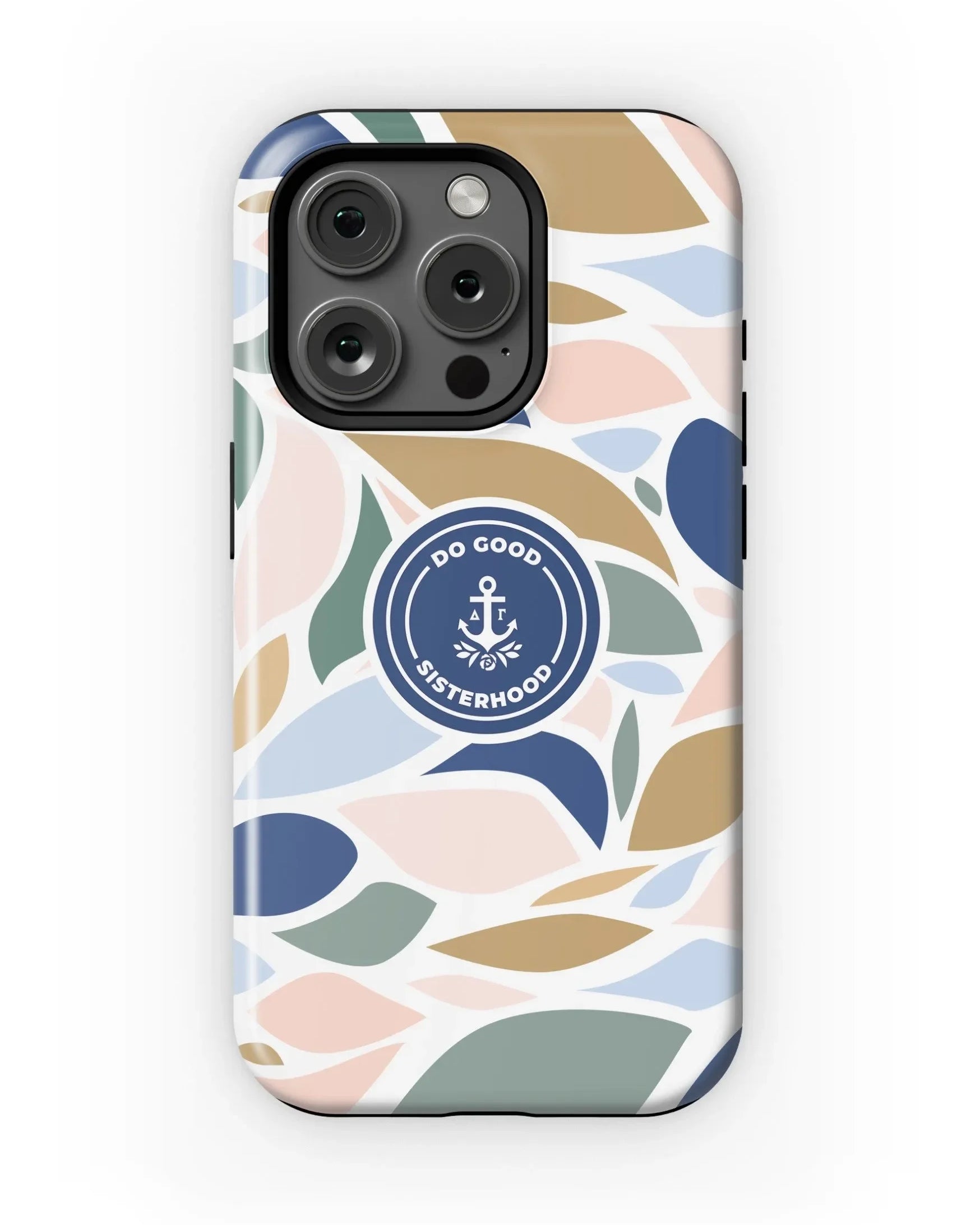 Delta Gamma iPhone 16, 15, 14 Mobile Phone Case - Flat Leaf Pattern Matte Mobile Phone Cases